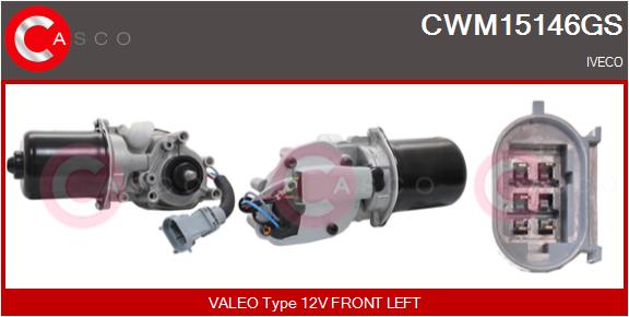 CASCO Vindrutetorkarmotor CWM15146GS
