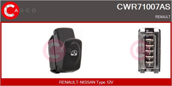 CASCO Brytare, fönsterhiss CWR71007AS