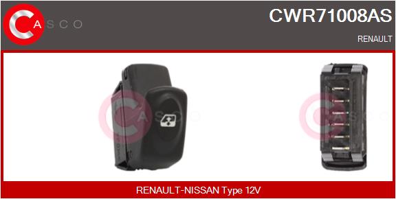 CASCO Brytare, fönsterhiss CWR71008AS