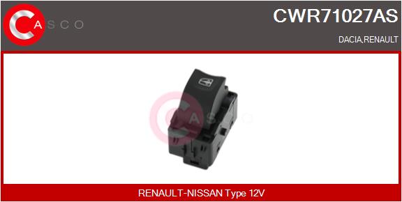 CASCO Kytkin, lasinnostin CWR71027AS