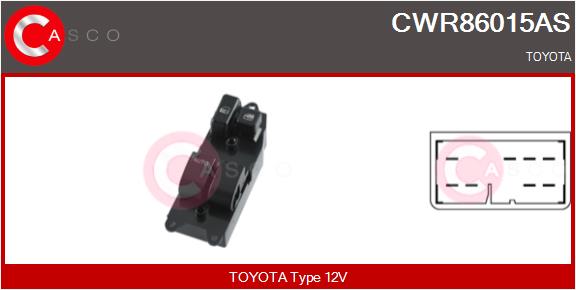 CASCO Kytkin, lasinnostin CWR86015AS