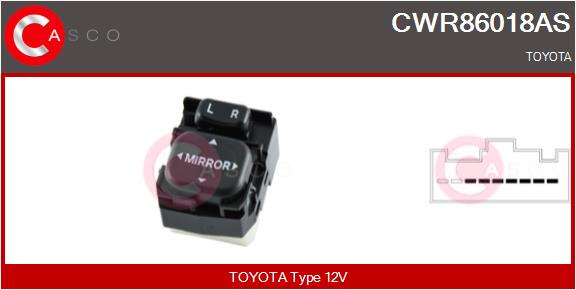 CASCO Kytkin, lasinnostin CWR86018AS