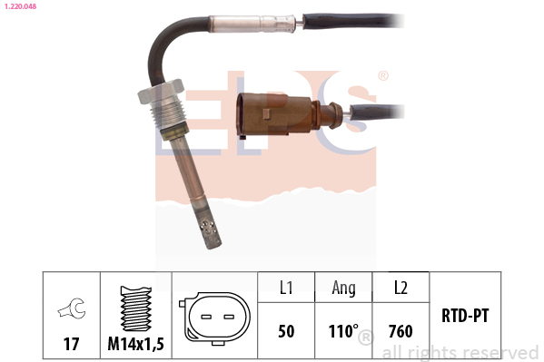 EPS Sensor, avgastemperatur 1.220.048