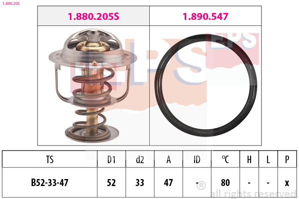 EPS Termostaatti, jäähdytysneste 1.880.205