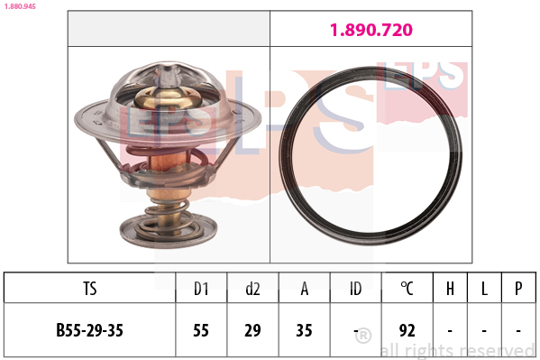 EPS Termostaatti, jäähdytysneste 1.880.945