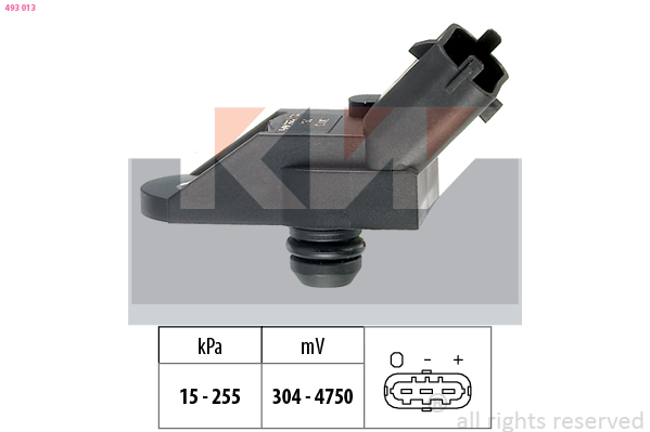 KW Paineilma-anturi, korkeus 493 013