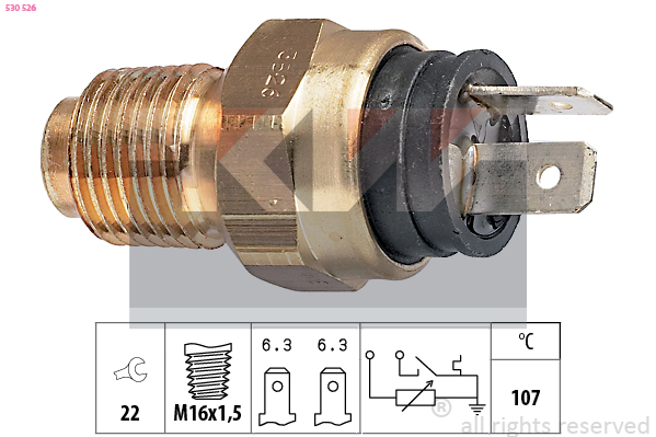 KW Sensor, kylmedelstemperatur 530 526