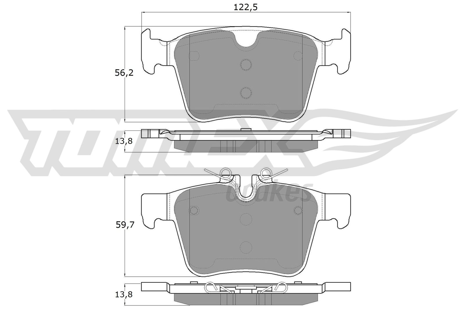 TOMEX Brakes Piduriklotside komplekt, ketaspidur TX 18-162