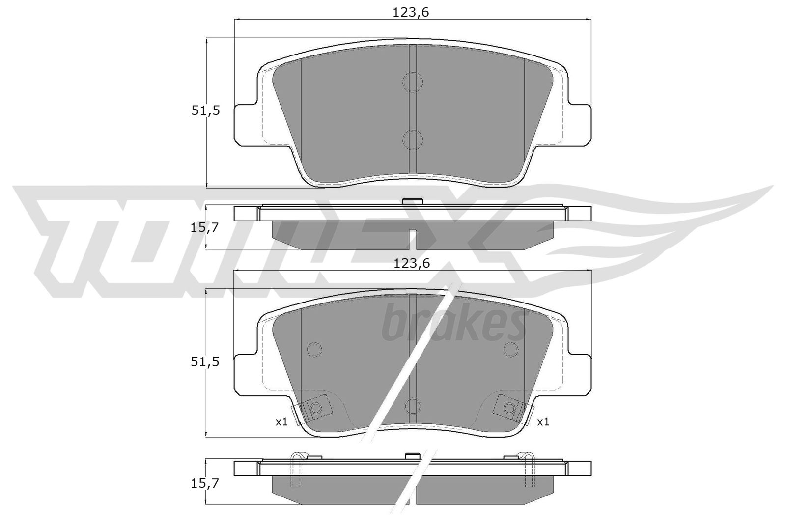 TOMEX Brakes Piduriklotside komplekt, ketaspidur TX 60-24