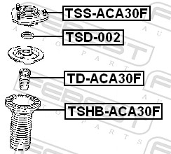 FEBEST Защитный колпак / пыльник, амортизатор TSHB-ACA30F