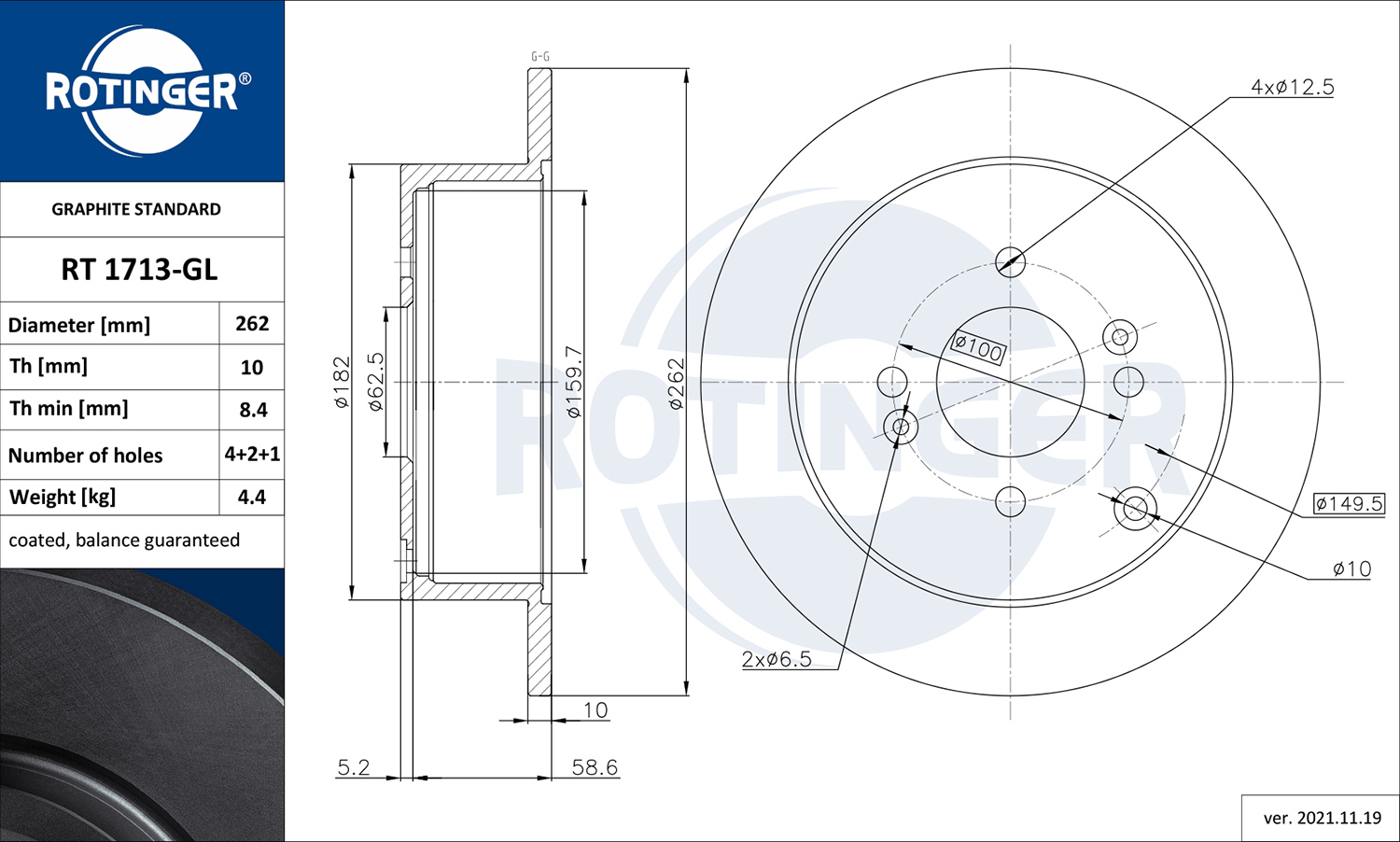 ROTINGER Piduriketas RT 1713-GL
