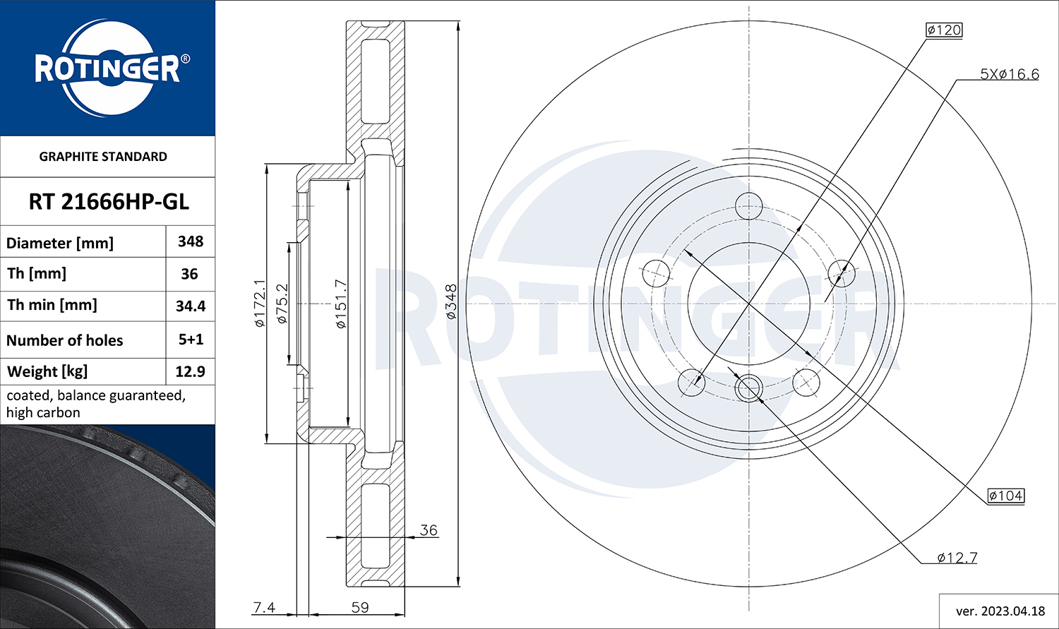 ROTINGER Piduriketas RT 21666HP-GL