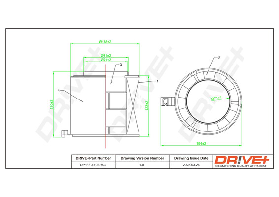 Dr!ve+ Ilmansuodatin DP1110.10.0794