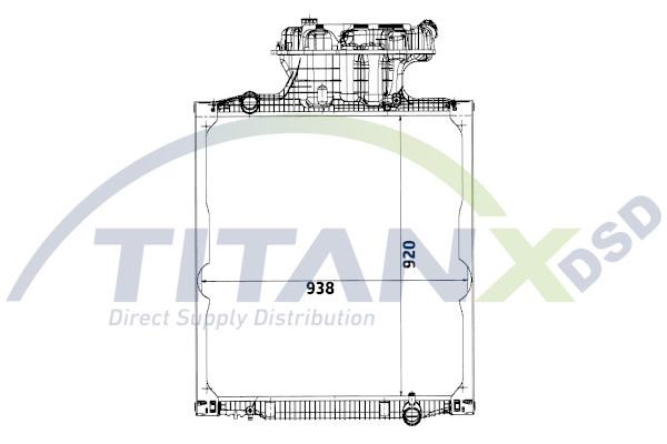 TitanX Chłodnica, układ chłodzenia silnika RX139004