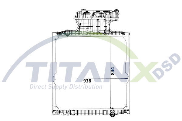 TitanX Chłodnica, układ chłodzenia silnika RX139005