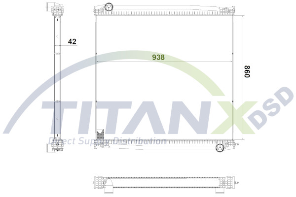 TitanX Chłodnica, układ chłodzenia silnika RX149009