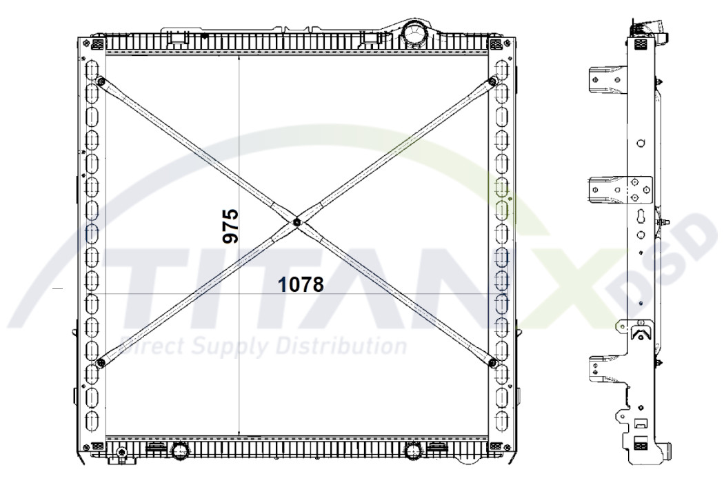 TitanX Chłodnica, układ chłodzenia silnika RX179014