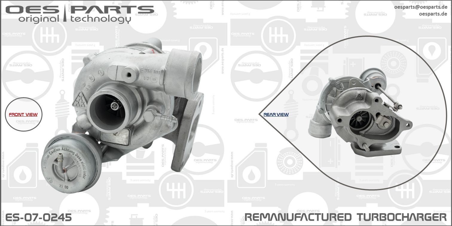 OES PARTS kompresorius, įkrovimo sistema ES-07-0245