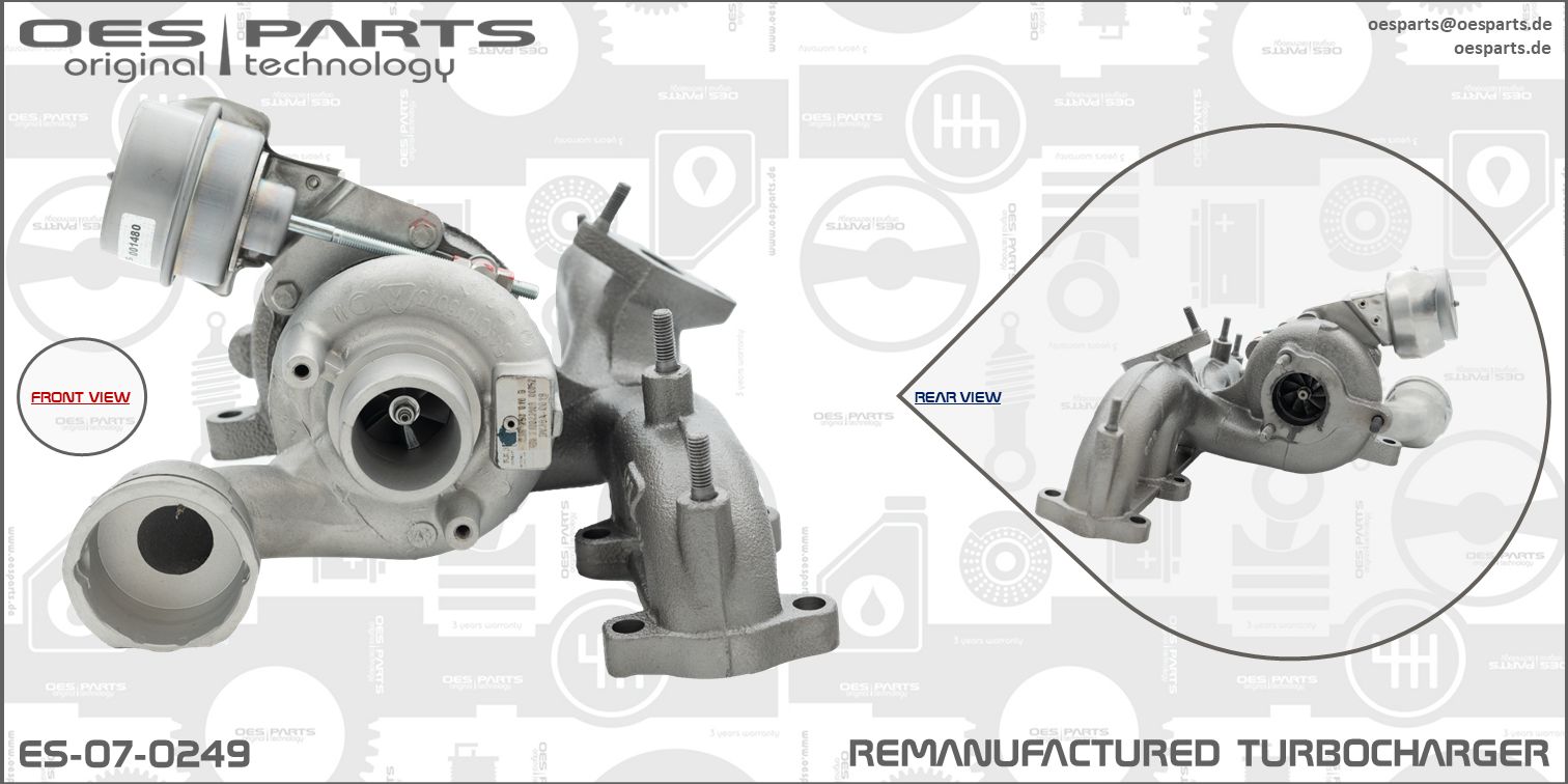 OES PARTS kompresorius, įkrovimo sistema ES-07-0249
