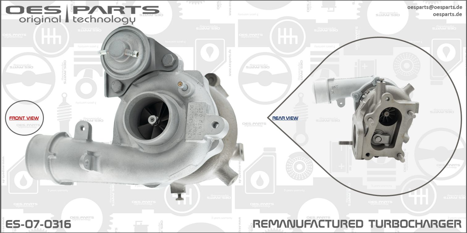 OES PARTS Urządzenie doładowujące, doładowanie ES-07-0316
