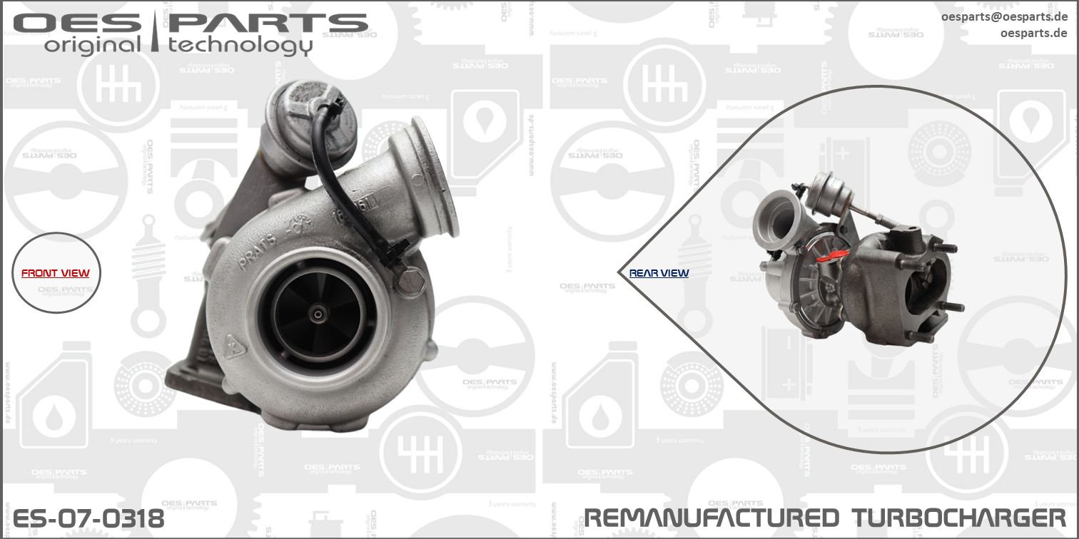 OES PARTS Urządzenie doładowujące, doładowanie ES-07-0318