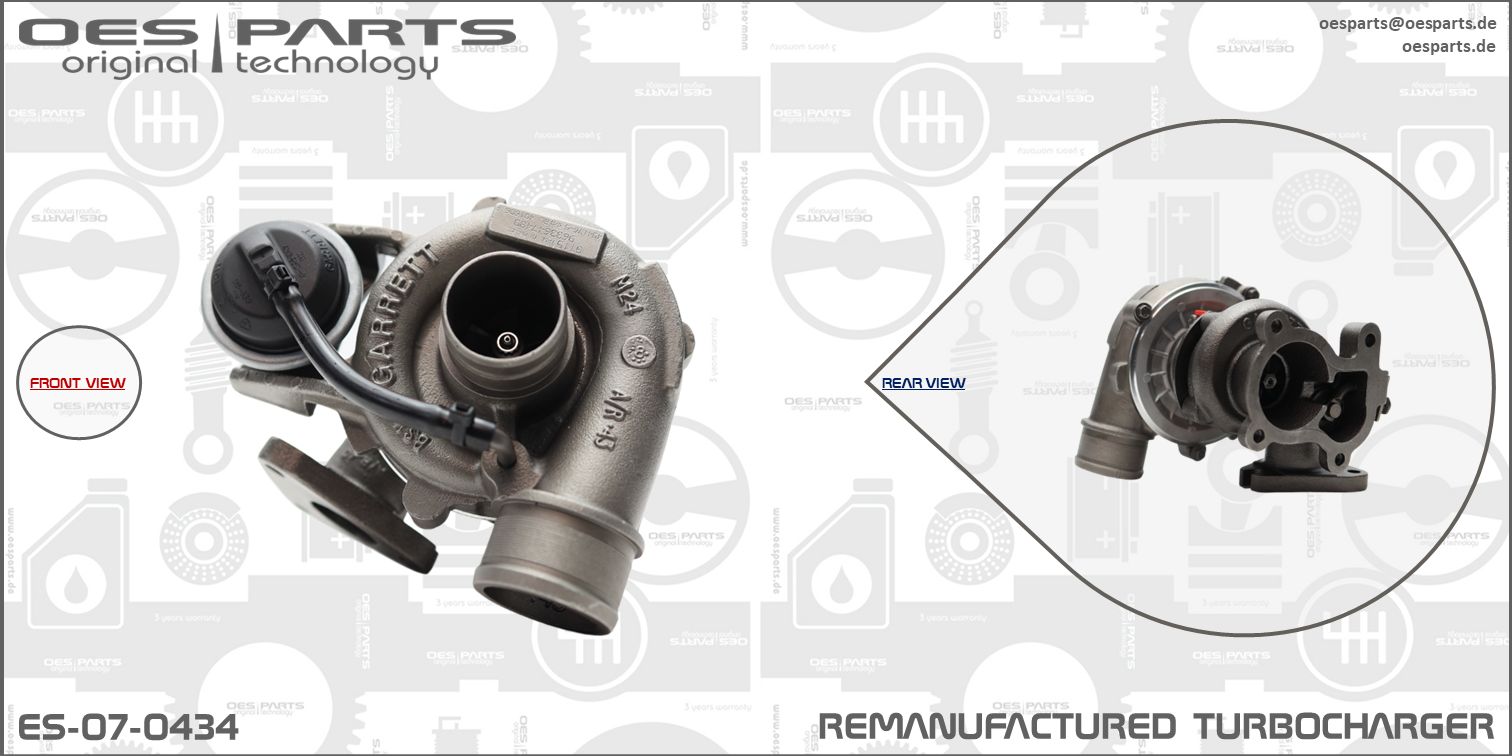 OES PARTS Urządzenie doładowujące, doładowanie ES-07-0434