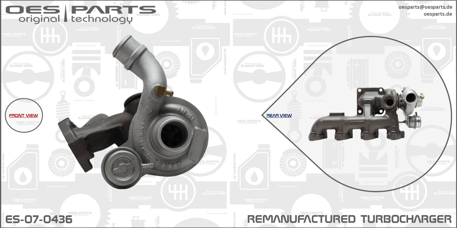 OES PARTS Urządzenie doładowujące, doładowanie ES-07-0436