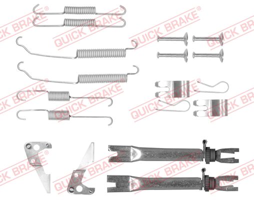 QUICK BRAKE Lisatarvikute komplekt, trummelpiduriklotsid 105-0882S