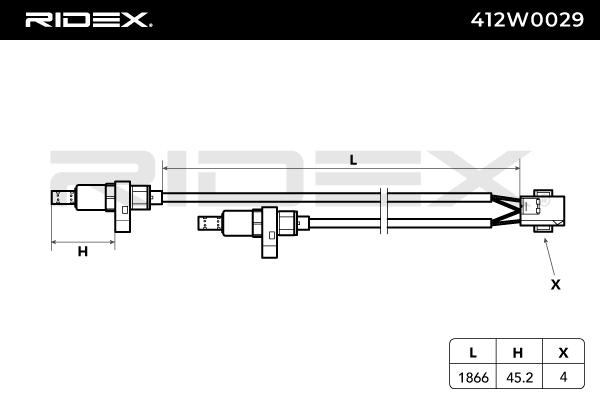 RIDEX ABS-anturi 412W0029