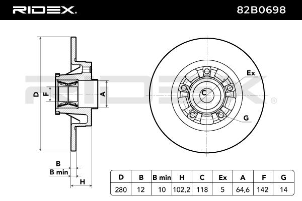 RIDEX Piduriketas 82B0698