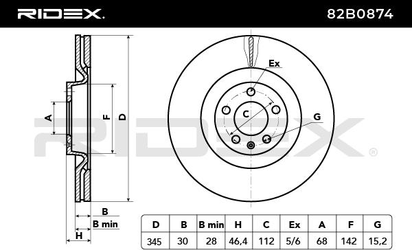 RIDEX Jarrulevy 82B0874