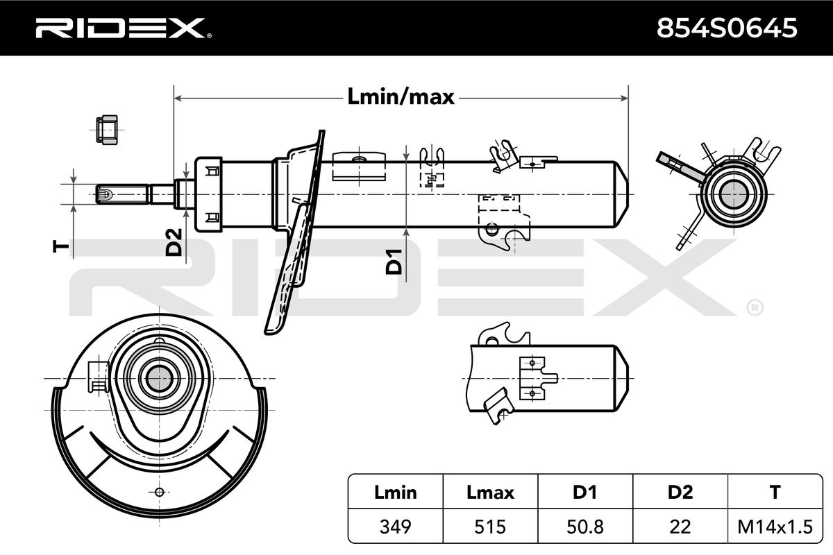 RIDEX Amortisaator 854S0645