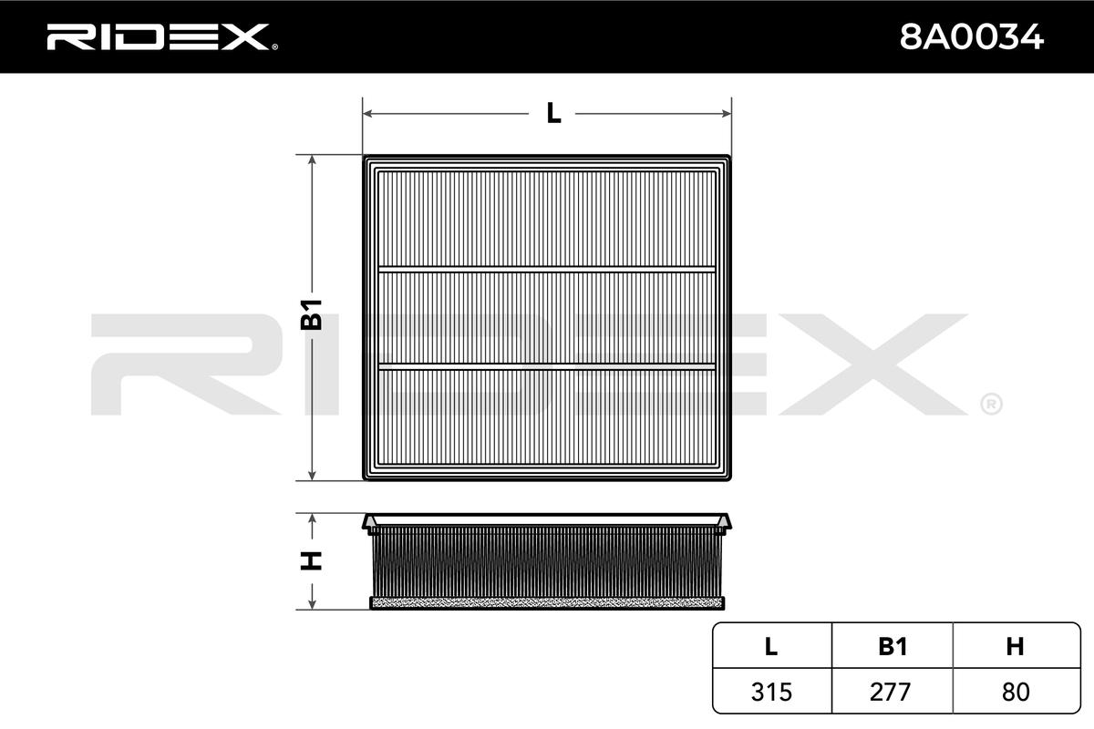 RIDEX Õhufilter 8A0034