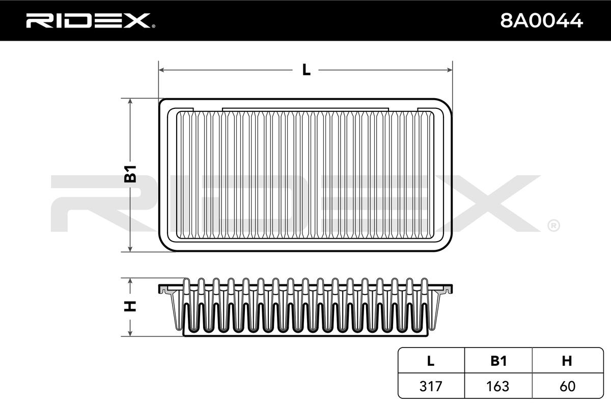 RIDEX Ilmansuodatin 8A0044
