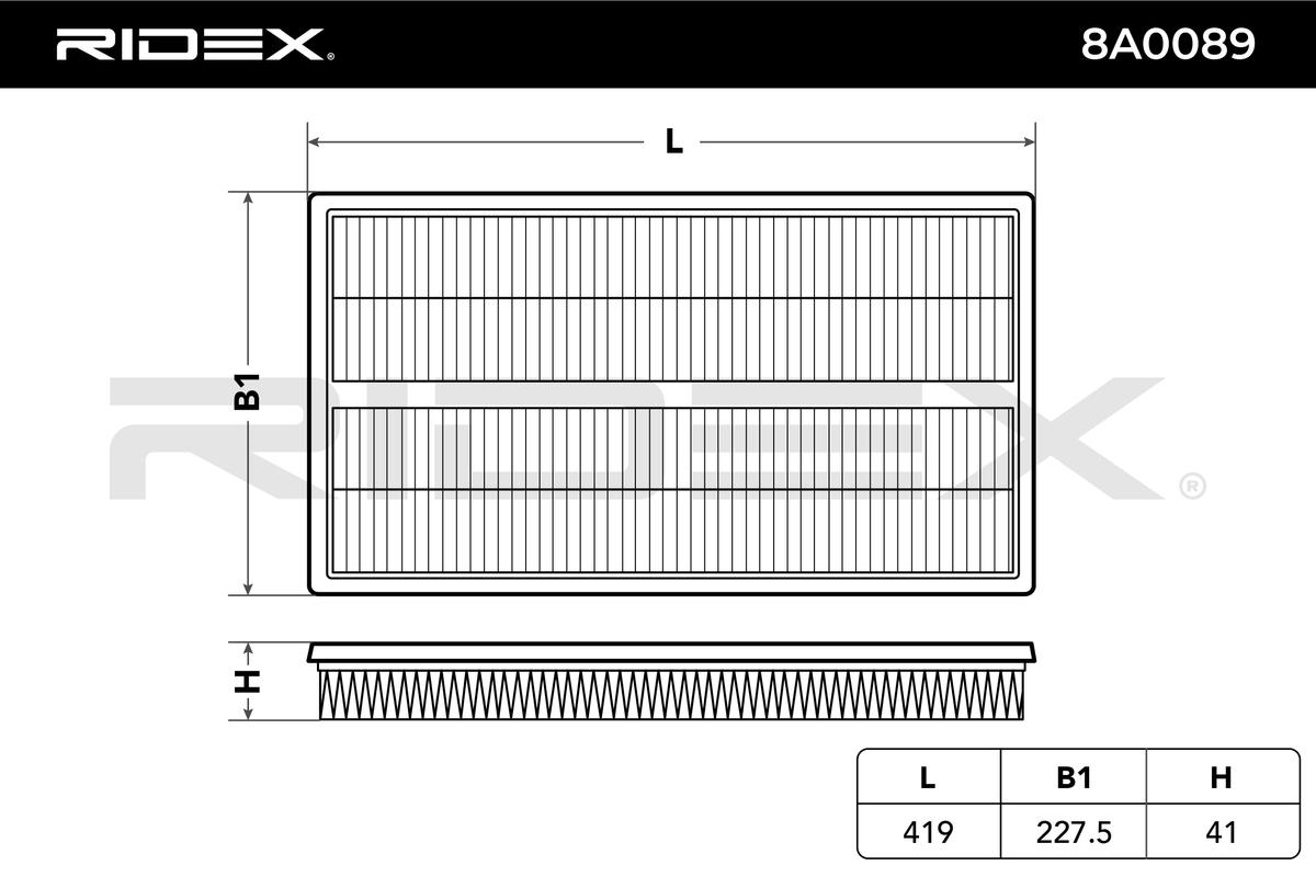 RIDEX Õhufilter 8A0089