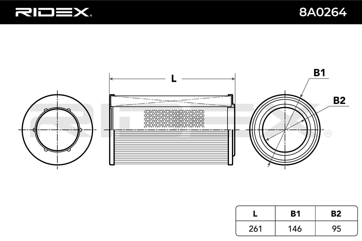 RIDEX Õhufilter 8A0264
