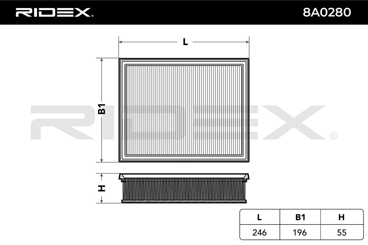 RIDEX Õhufilter 8A0280