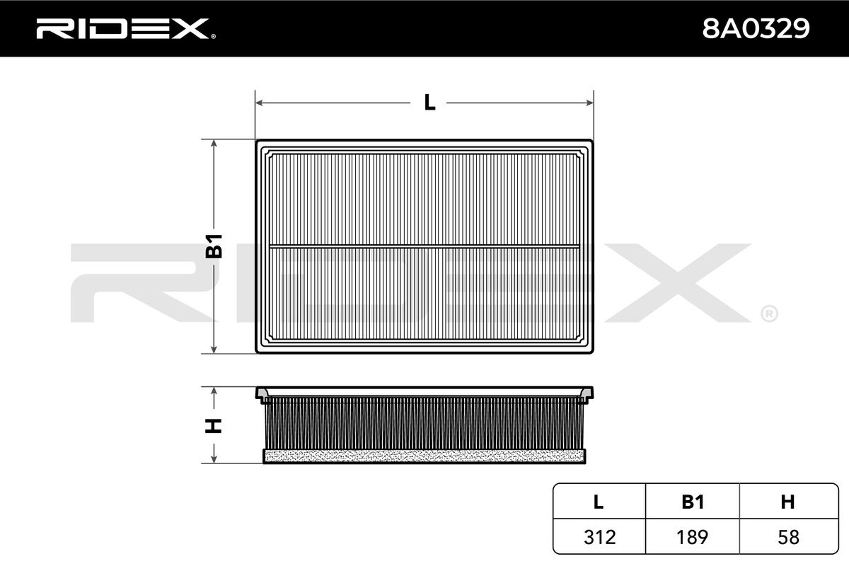 RIDEX oro filtras 8A0329