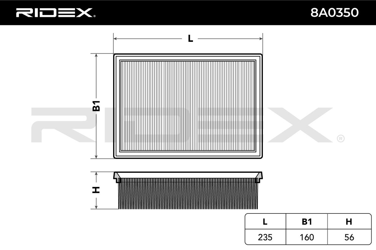 RIDEX Õhufilter 8A0350
