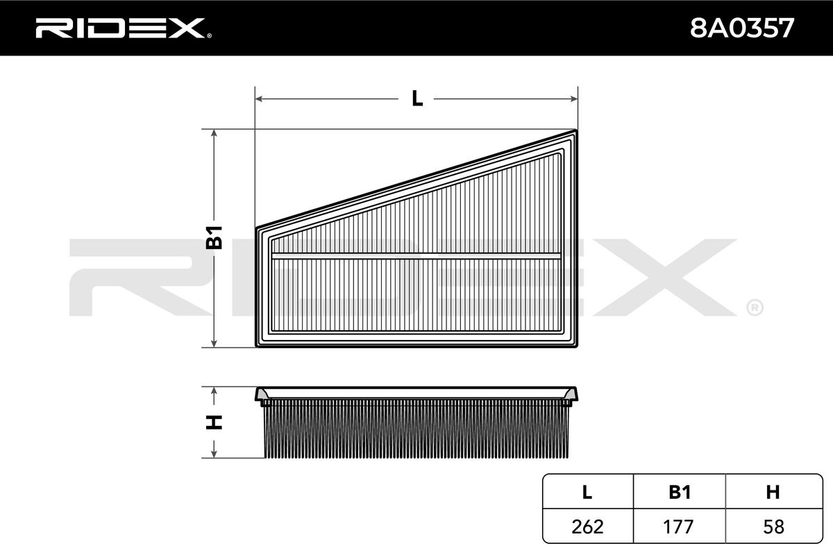 RIDEX Õhufilter 8A0357