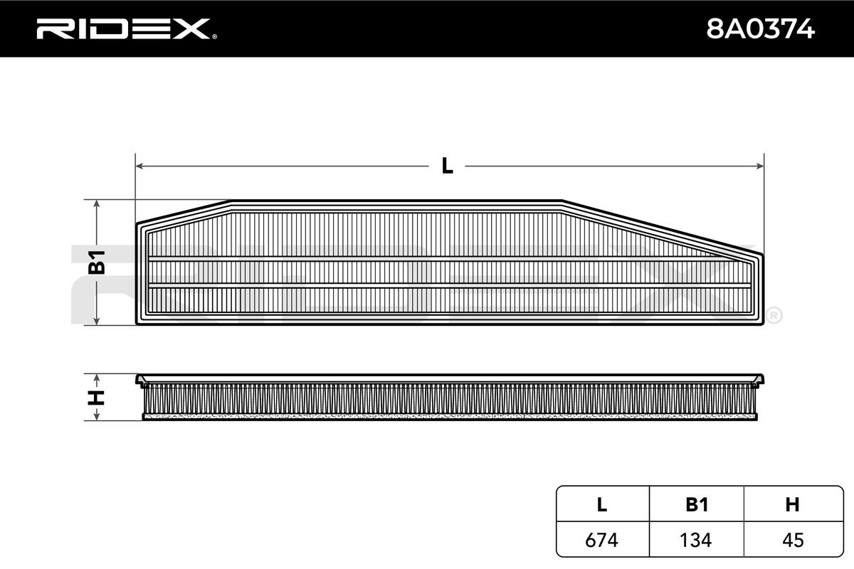 RIDEX Õhufilter 8A0374