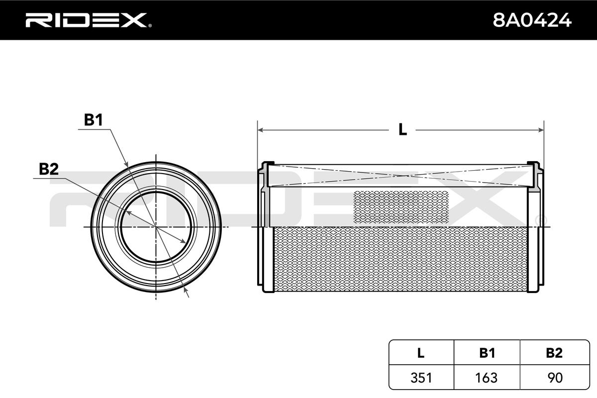 RIDEX Luftfilter 8A0424