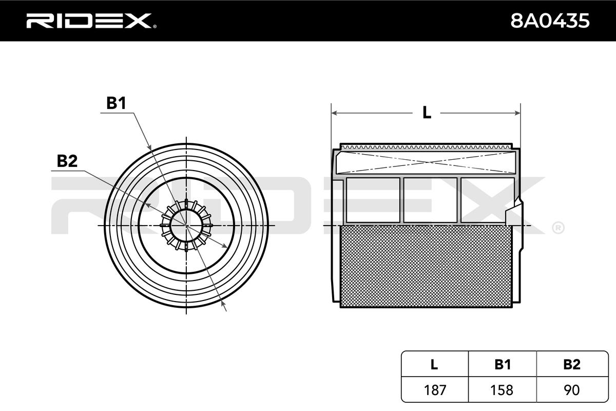 RIDEX Õhufilter 8A0435