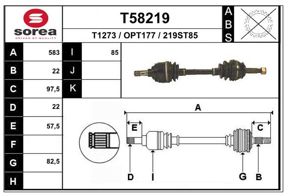 EAI Drivaxel T58219