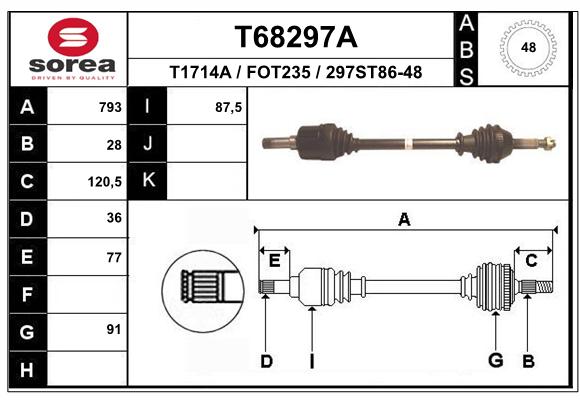 EAI Drivaxel T68297A