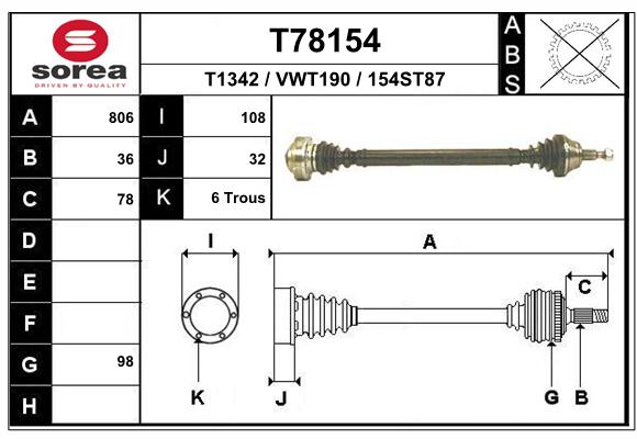 EAI pusašis T78154