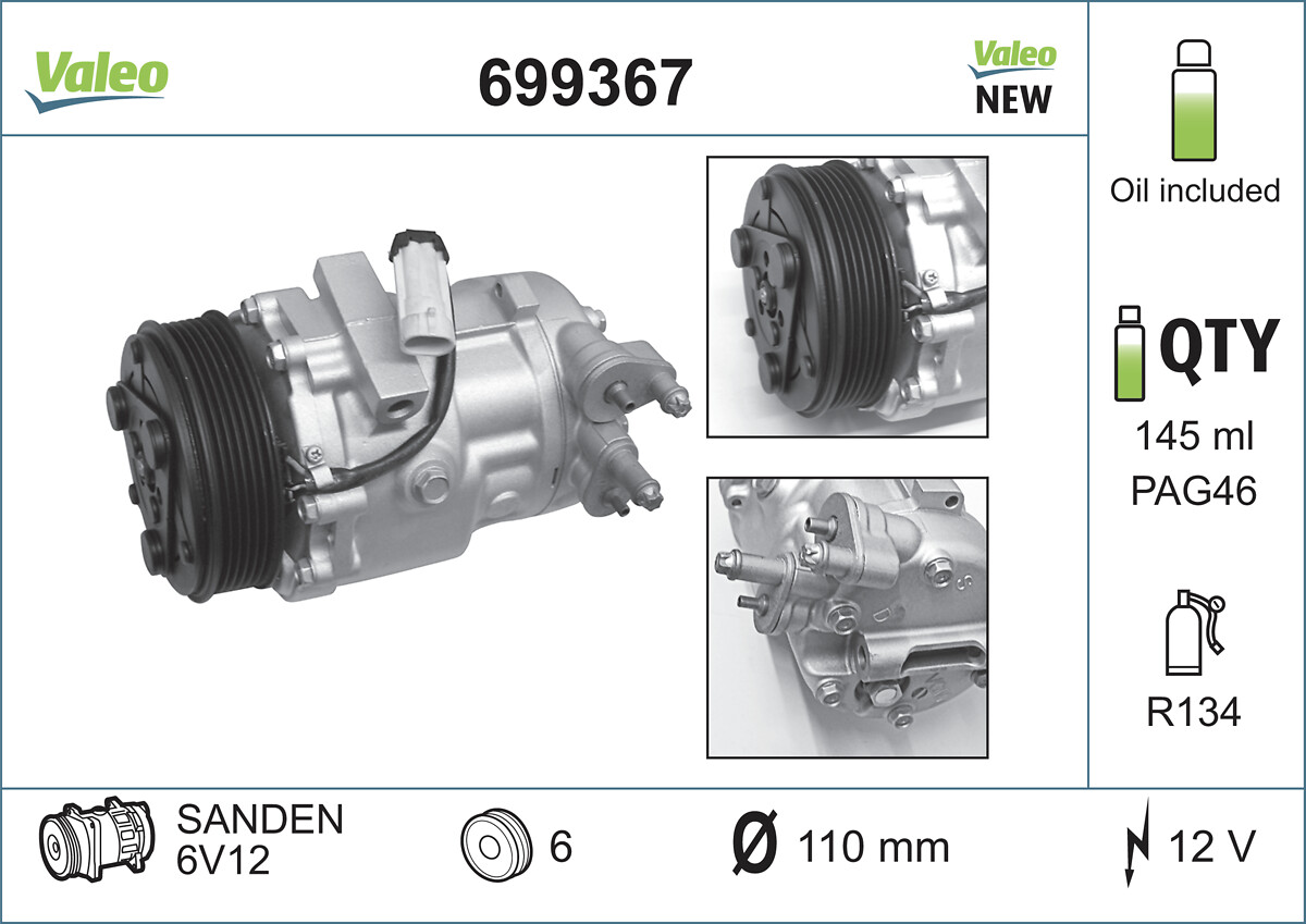 VALEO Kompressor,kliimaseade 699367