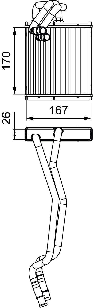 VALEO Värmeväxlare, kupévärmare 811509