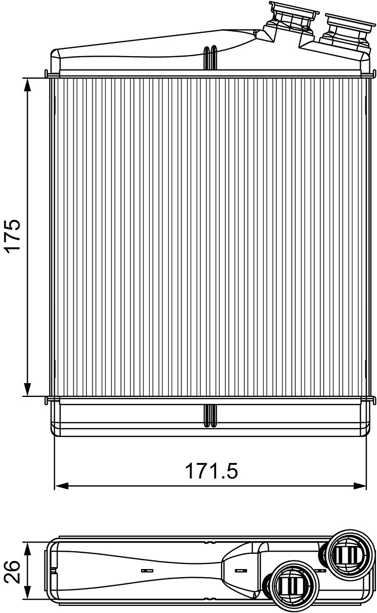 VALEO Värmeväxlare, kupévärmare 811512