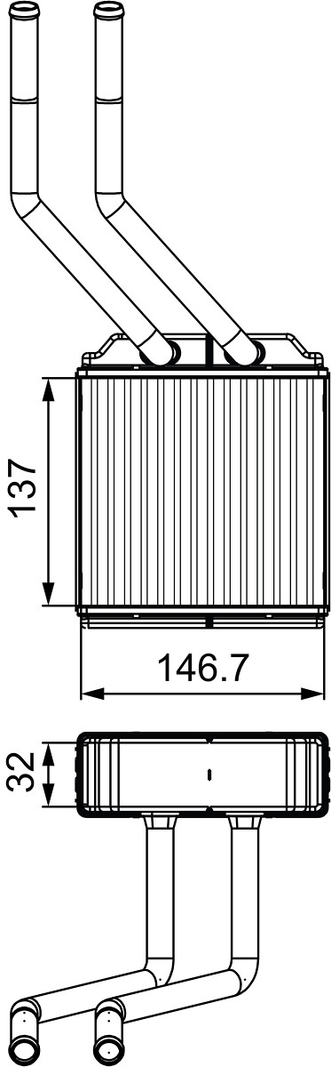 VALEO Värmeväxlare, kupévärmare 811520
